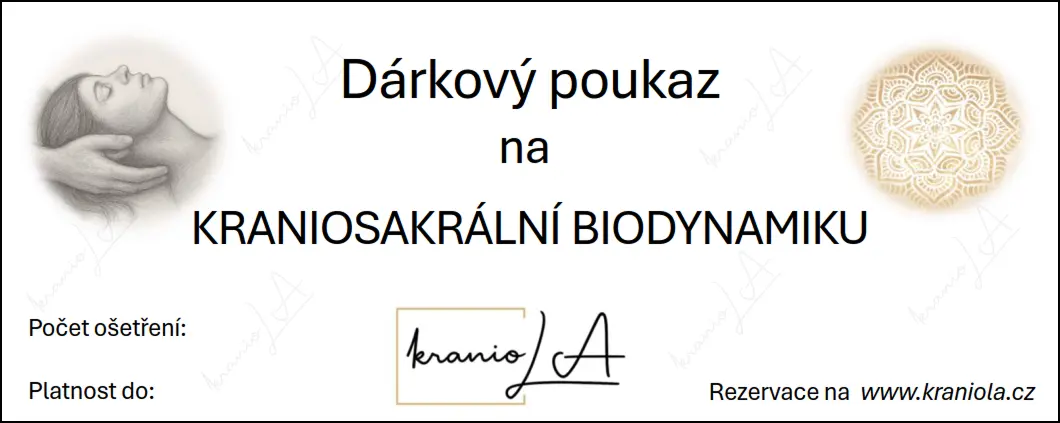 Dárkový poukaz na kraniosakrální biodynamickou terapii